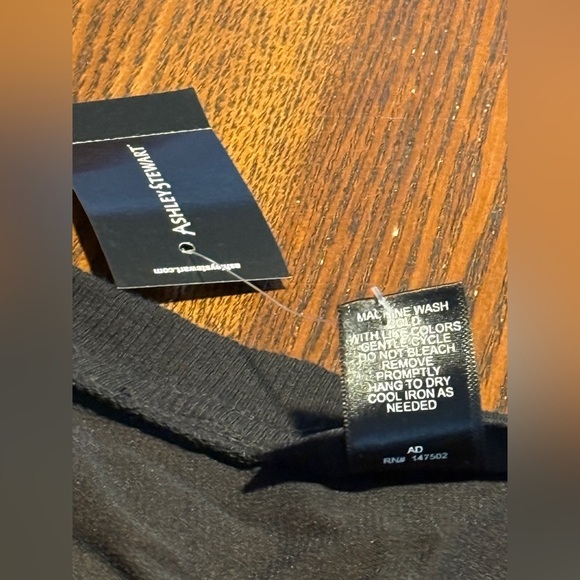 NWT Ashley Stewart Women's 14/16w sheer Black V Neck Blouse Plus Size New dolman - Picture 10 of 14